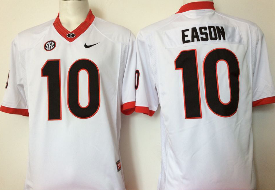 NCAA Men Georgia Bulldogs White #10 eason